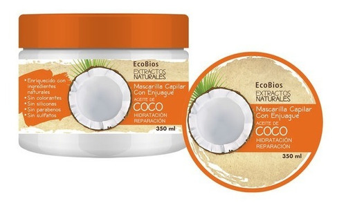Ecobios Crema Capilar Aceite Coco 350 Ml