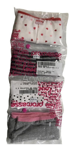 Imagen 3 de 6 de Pack X 4 Bombacha Culotte Estampado Promesse - Art. 76313
