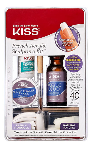 Kiss Kit De Escultura De Uñas Acrílicas Francesas, 50 Uñas