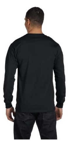 Playera De Manga Larga Hanes Comfortsoft Para Hombre, Negro