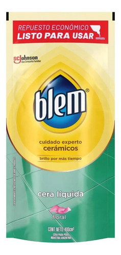 Blem Cera Ceramicos Doypack Incoloro X 400 Ml