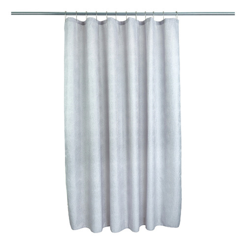Cortina Para Baño De Poliéster Sparkle Bath Styles Color Gris Rayas