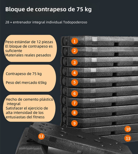 Gimnasio Multifuncional Uso Rudo Multiestacion Brazo Pierna