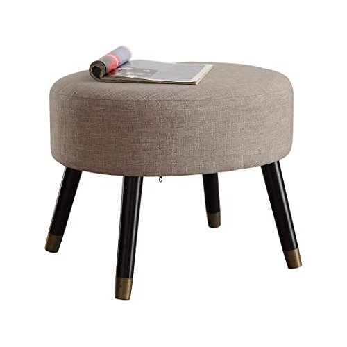 Taburete Otomano Ovalado De Estilo Mid Century Designs4...