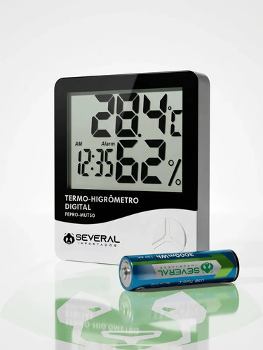 Relógio Termo Higrômetro Digital Interno Several Importados Medidor De Temperatura Umidade Ar Termômetro De Ambiente