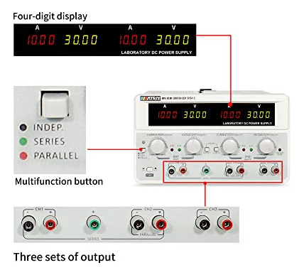 Fuente De Alimentación Dc Variable 30v 10a - Pantalla De 4