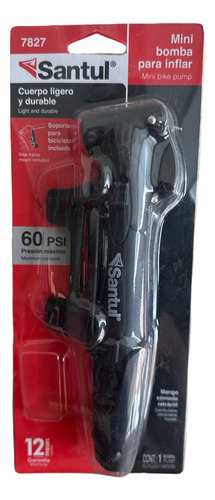 Bomba Santul Para Inflar Manual 11 7827 Color Negro