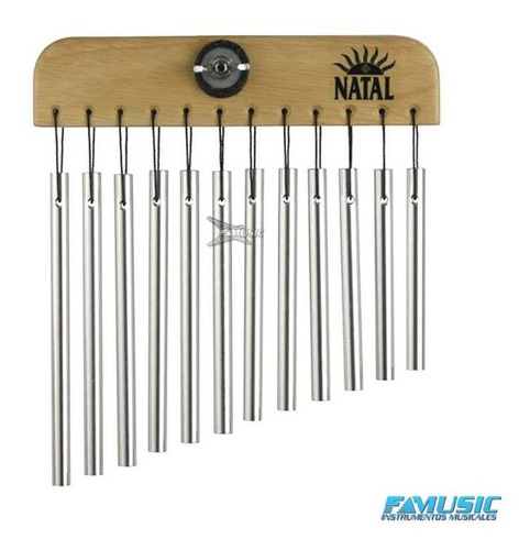 Bar Chimes Cortina Natal Bc 12 Barras - Percusion Bateria