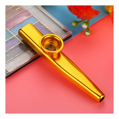 Imagen 4 de 6 de Durable Metal Kazoo Flauta Boca Instrumento De Música Acceso