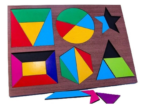 Jogo De Encaixe Formas Geométricas Coloridas Pedagógico