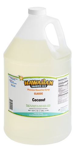 Jarabe Raspados Hawaiian Shave 1 Gal Sabor Coco