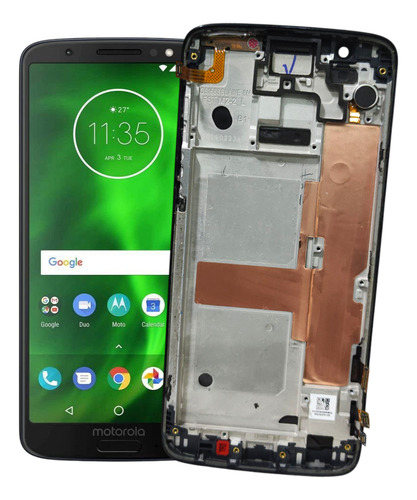 Pantalla Display Con Marco Motorola Moto G6 Xt1925-1 Origina Azul Índigo (Reacondicionado)