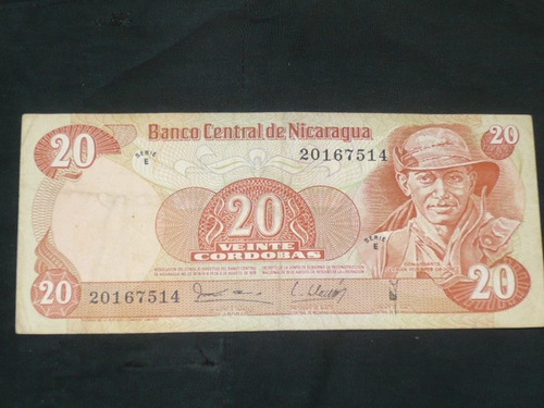 Billete De 20 Cordobas De 1979