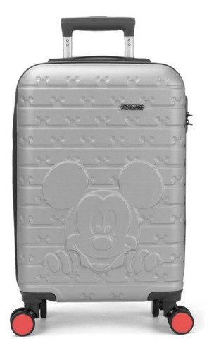 Mala Viagem Média Rodinhas 360 Mickey Mouse Disney Cor Prata - MF10405MY-PR-24