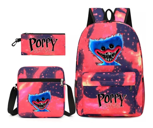 Mochila Con Accesorios Poppy Playtime Huggy Wuggy 3pieza (s)