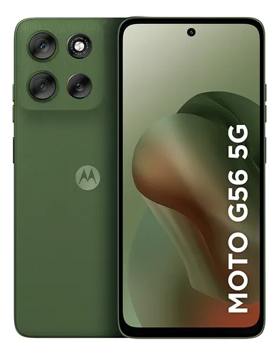 Smartphone Motorola Moto G56 5g - 256gb 16gb (8gb Ram+8gb Ram Boost) Camera 50mp Sony Lytia 600 certificado de Ultrarresistencia Militar e Ip68 + Ip69 - Verde