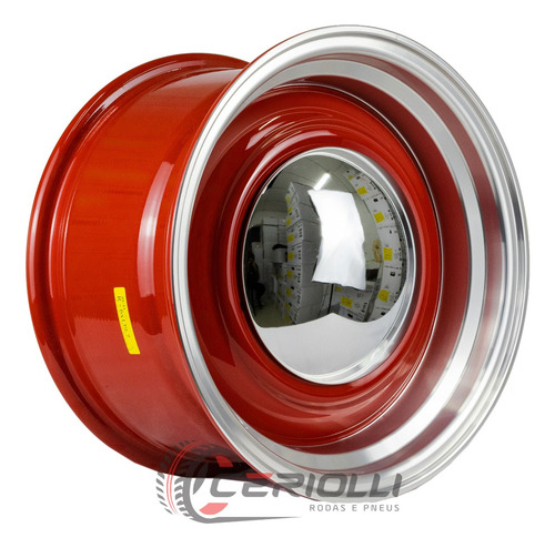 Roda Smoothie Aro 15 6x139 Tala 6 Et 0 C10 D10 Hot Antigos Cor Vermelha Calota Lisa