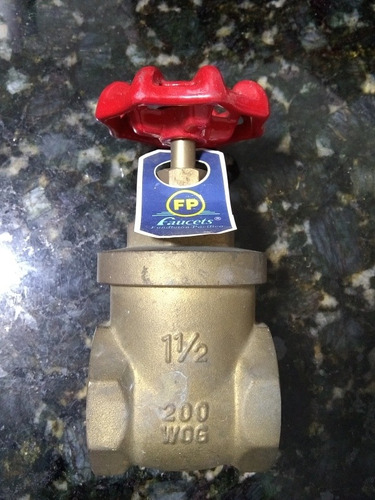 Llave O Valvula Tipo Compuerta 1 1/2 Marca Fp Bronce