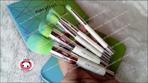 Increible Set X 5 Brochas Pony Effect Magneticos Verde/celes