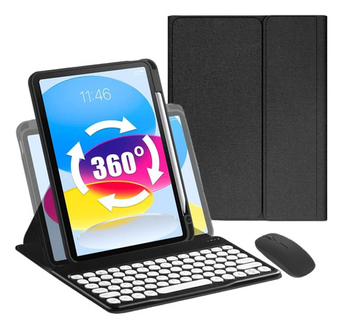 Funda Con Teclado Marca Ling / Para iPad 11  / Black.