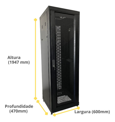 Rack Servidor Perfurado 40u X 470mm Flex Tipo Piso Padrão 19