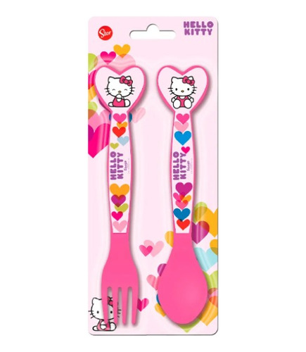 Set 2 Cubiertos Infantiles - Hello Kitty