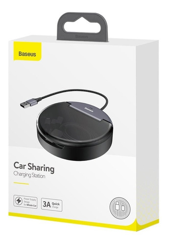 Adaptador Baseus Car Sharing Charging Stationblack