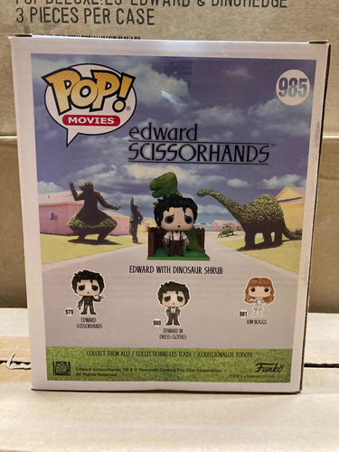 Edward Scissorhands With Dinosaur Shrub 985 Funko Pop Deluxe