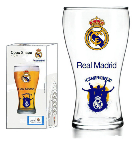 Copo Shape 470ml Real Madrid - Torcida Cor Transparente