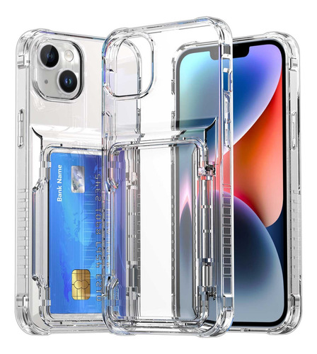 . Funda Tekku Tpu Tarjetero Para iPhone 15 Transparente