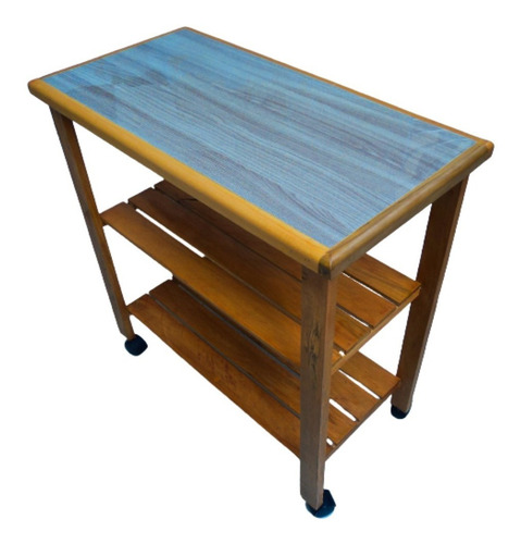 Mesa De Madera Formica Divisiones Con Ruedas 120x60 Cm.