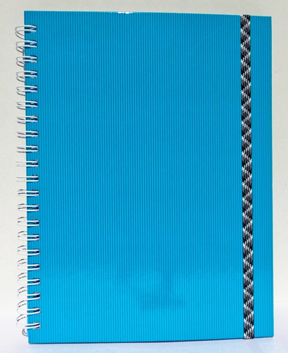 Libreta Profesional Pasta Dura 200 Hojas Colores 5 Materias Color Turquesa - Cuadro Chico