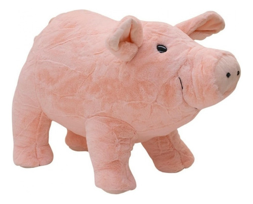 Brinquedo Porco Rosa Em Pelúcia Fofinha Presente Fofa 25 Cm