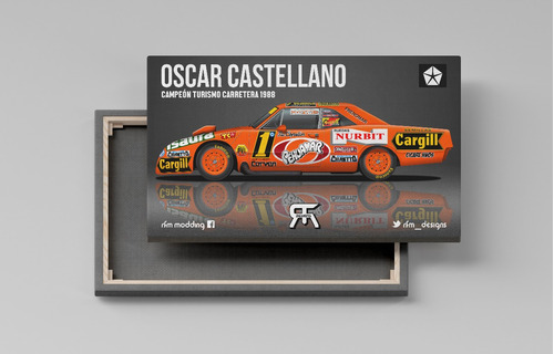 Cuadro Oscar Castellano Ford Falcon Dodge Tc 40x25 Cm