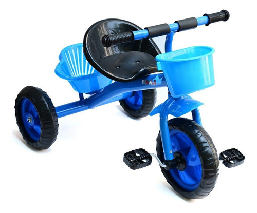 Triciclo Infantil A Pedal Con 2 Canastos P/ Niños - El Rey