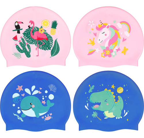 Gorra Natacion Para Niño 4 Silicona Duradera Resistente