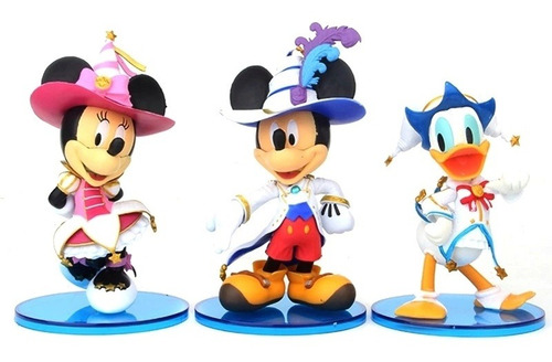 Mickey Mouse Minnie Donald Colección 3 Figuras En Bolsa
