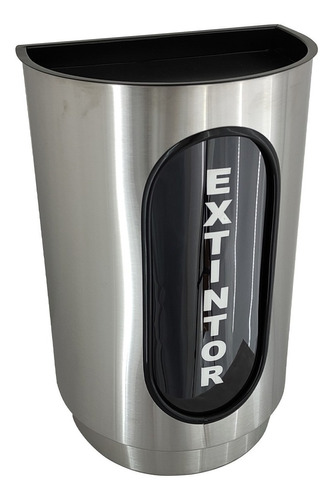 Porta Extintor Metálico Acero Inox De 1 Kg Medio Circulo