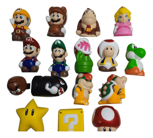 Coleccion Mario Bros Alcancias Ceramica 16 Piezas