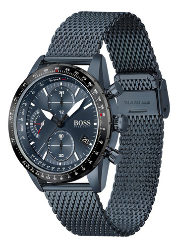 Relógio masculino Hugo Boss de aço inoxidável 1513887 Pilot Chrono