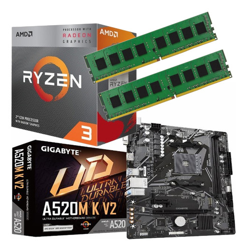 Combo Actualizacion Pc Amd Ryzen 3 3200g Mother 16 Gb Ddr4