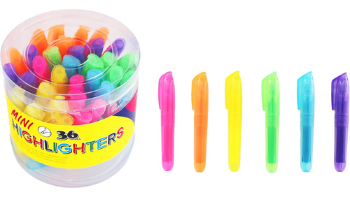 Skkstationery 36 Piezas Mini Resaltadores Colores Punta 3,5