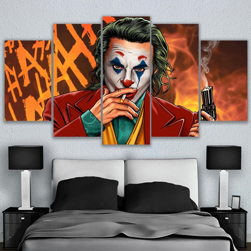 5 Cuadros Canvas Joker Guason Cigarro Art Diseño Unico