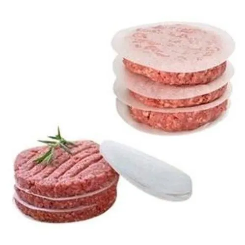 Separador de carne de hamburguesa cruda de papel para hornear encerado