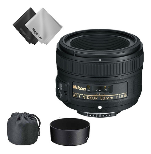 Lente Nikon 50mm 1.8 G Af-s Parasol+ Estuche+ Filtro Uv 58mm