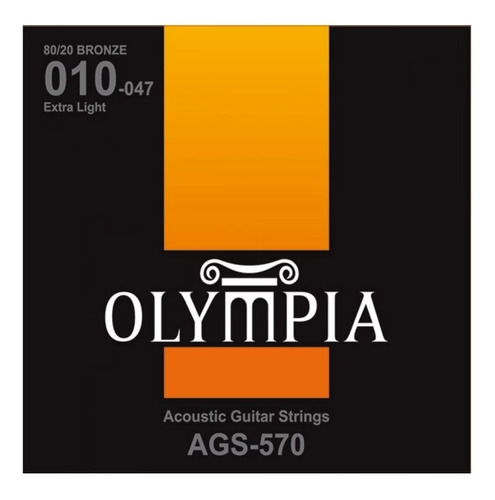 Cuerdas Para Guitarra Acústica Calibres 10-47 Olympia Ags570