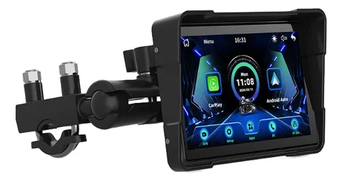 Pantalla Monitor Moto Con Carplay Android Mtc-13 Negro