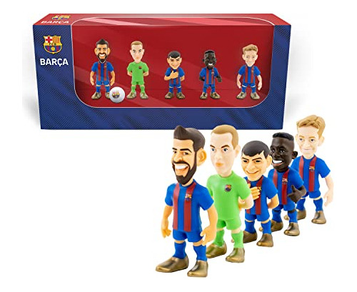 Minix - Pack Of 5 Barcelona Club Football Dolls ¦ Pique, Ped