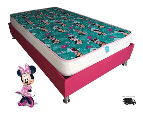 Cama Para Niña Colchón Minnie Mouse + Basecama +envío Bogotá