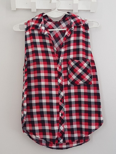 Remera De Cuadros Bershka Talle S